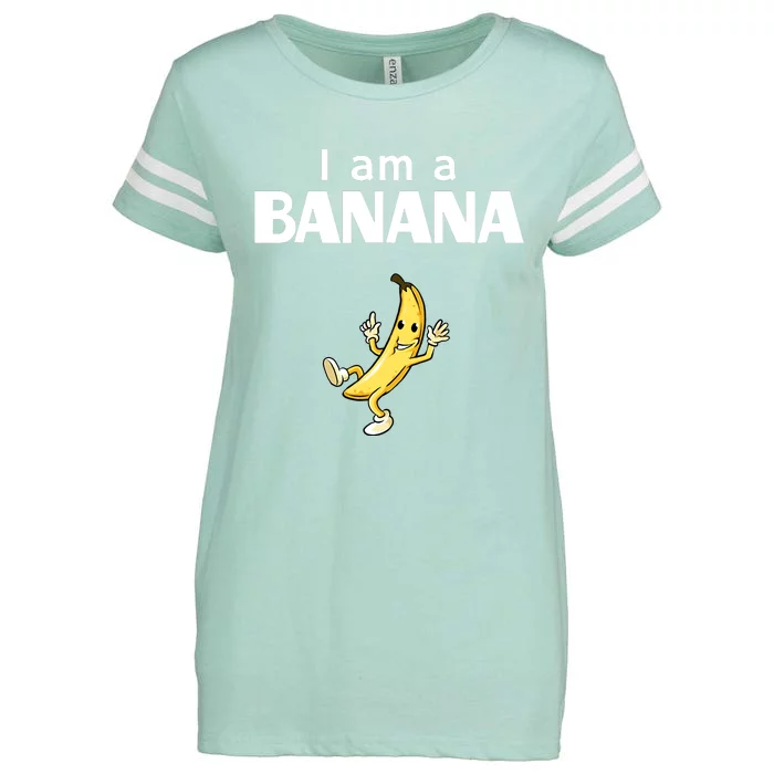 Funny Banana Fruit Halloween Costume I Am A Banana Enza Ladies Jersey Football T-Shirt