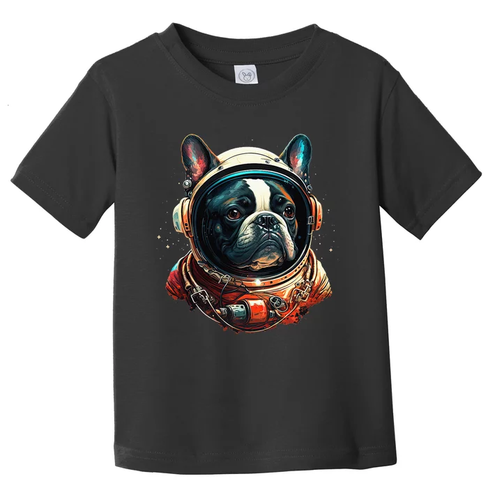 French Bulldog Frenchie Astronaut in the Space Toddler T-Shirt