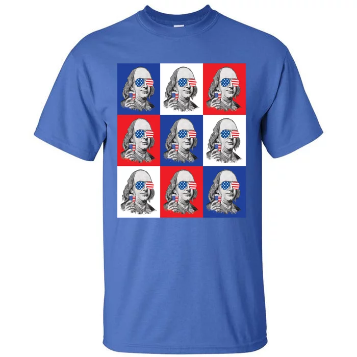 Funny Ben Franklin 4th Of July Ben Drankin Patriotic Holiday Gift Tall T-Shirt