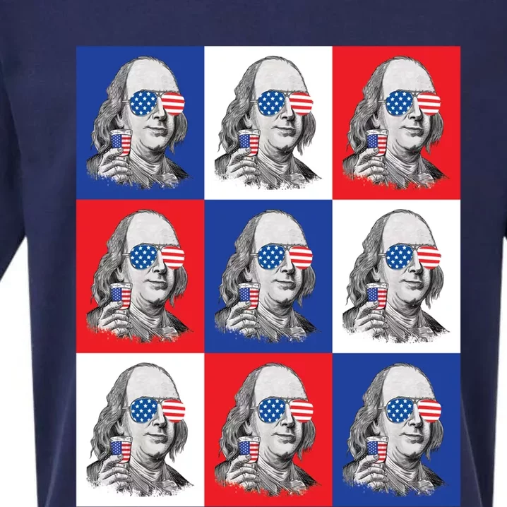 Funny Ben Franklin 4th Of July Ben Drankin Patriotic Holiday Gift Sueded Cloud Jersey T-Shirt