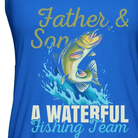 Fishing Buddies Fathers Day Pun Fishing Dad Meaningful Gift Ladies Essential Flowy Tank