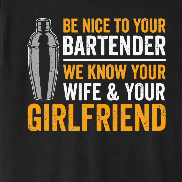 Funny Bartender ChromaSoft Performance T-Shirt