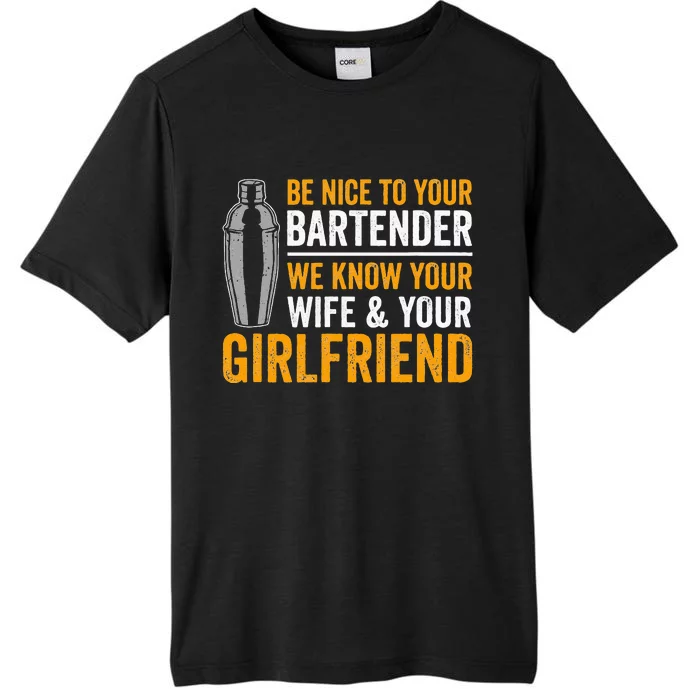 Funny Bartender ChromaSoft Performance T-Shirt