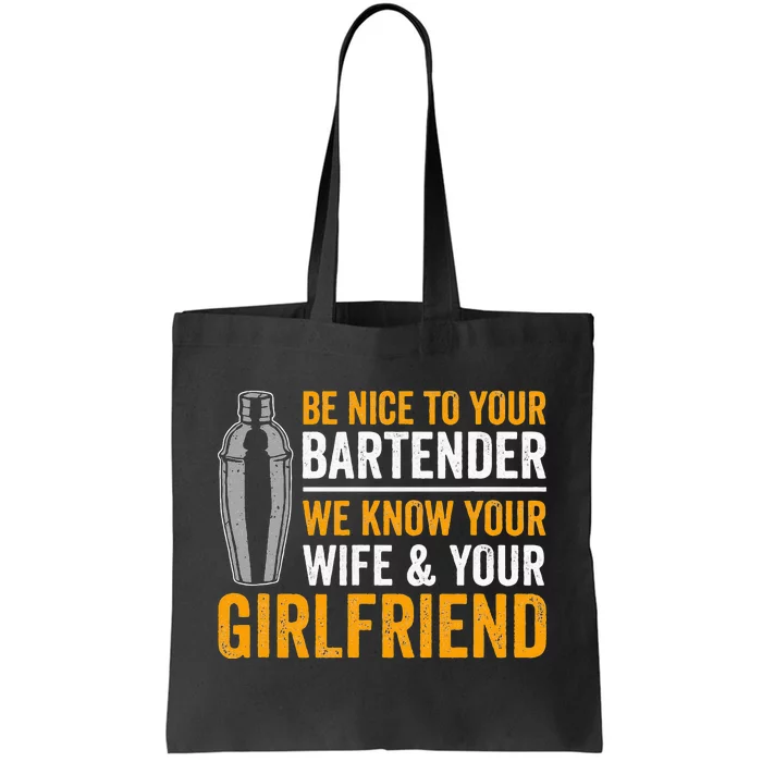 Funny Bartender Tote Bag