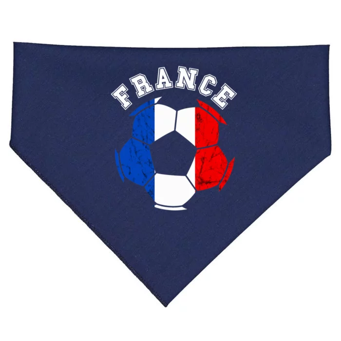 France Ball France Soccer Team French Flag French Pride USA-Made Doggie Bandana