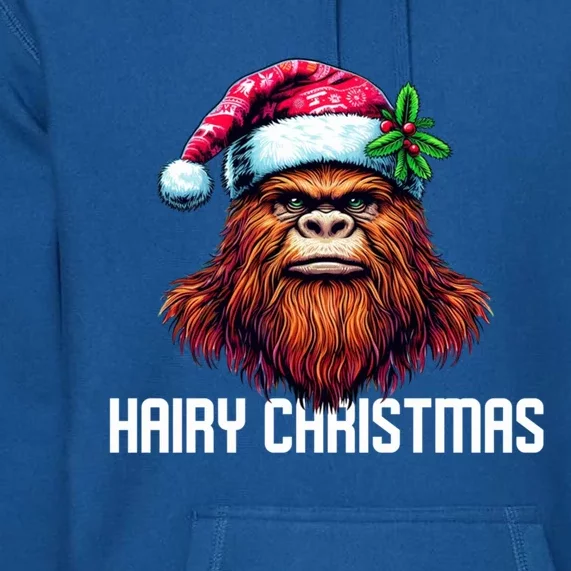 Funny Big Foot Hairy Christmas Gift Premium Hoodie