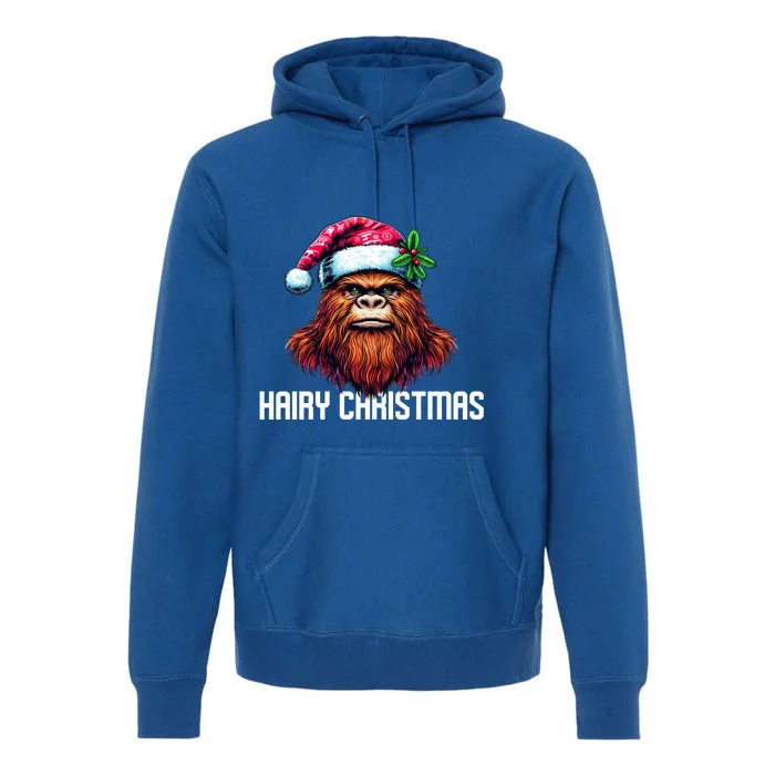 Funny Big Foot Hairy Christmas Gift Premium Hoodie