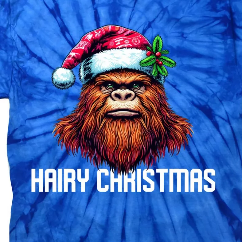 Funny Big Foot Hairy Christmas Gift Tie-Dye T-Shirt