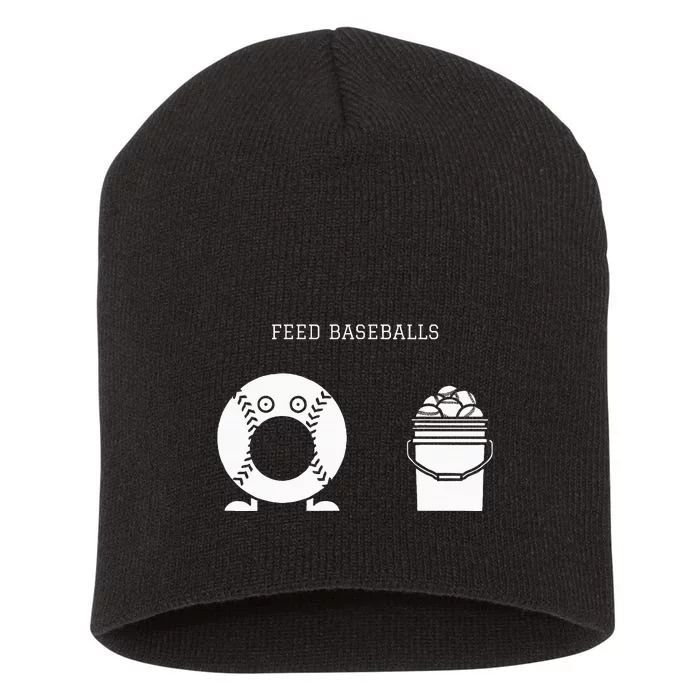 Feed Baseballs Short Acrylic Beanie