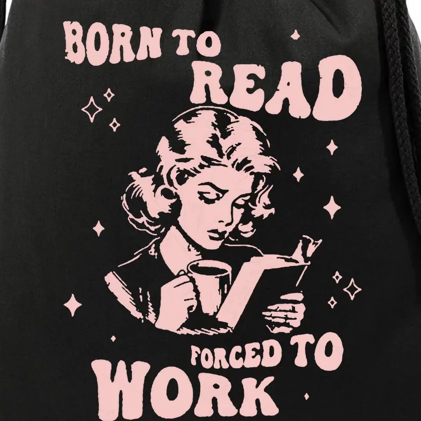 Funny Book For Women Born To Read Drawstring Bag