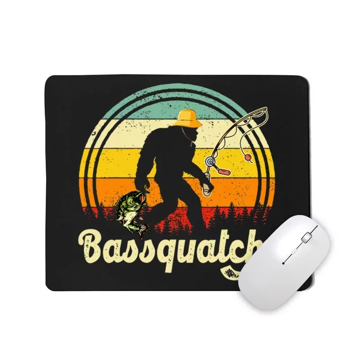 Funny Bigfoot Fishing Outdoor Fishing Gifts Mousepad