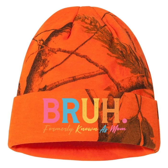 Funny Bruh Formerly Known As Mom Kati - 12in Camo Beanie