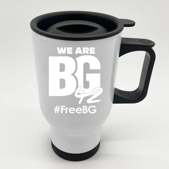 We Are BG Free BG Free Brittney Griner Out Russian Prison Front & Back Stainless Steel Travel Mug