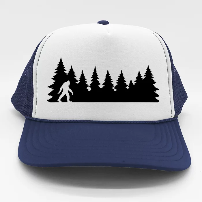 Funny Bigfoot Forest Sasquatch Adult Gift Trucker Hat