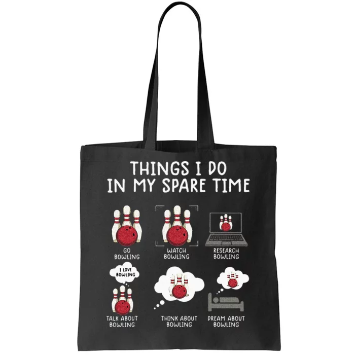 Funny Bowling For Men Tote Bag