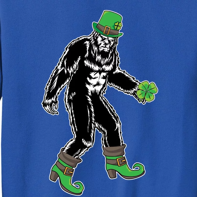 Funny Big Foot Leprechaun St Patrick's Day Sasquatch Lover Gift Tall Sweatshirt