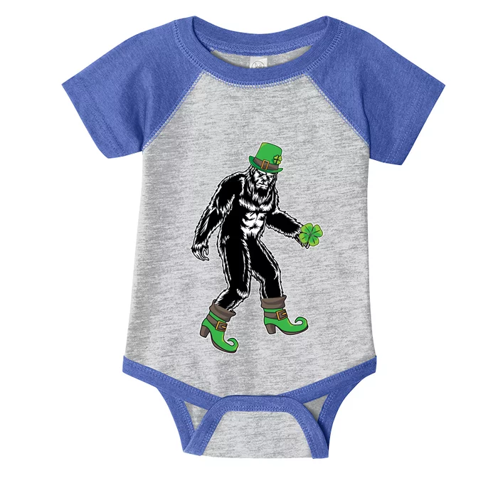 Funny Big Foot Leprechaun St Patrick's Day Sasquatch Lover Gift Infant Baby Jersey Bodysuit