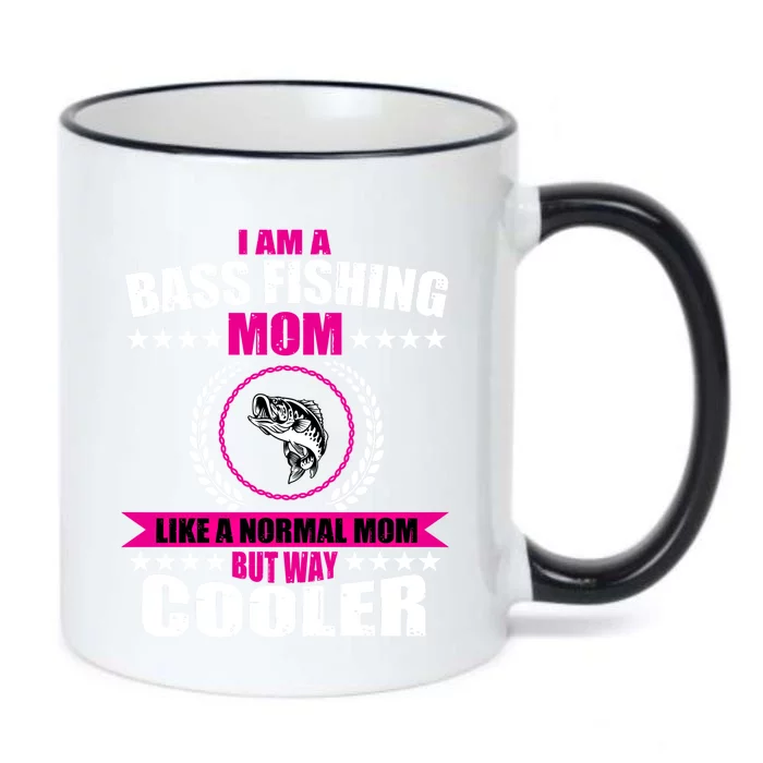 Funny Bass Fishing Mom Largemouth Bass Fish Gift Black Color Changing Mug