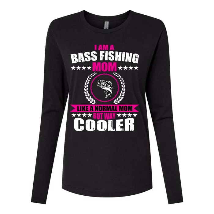 Funny Bass Fishing Mom Largemouth Bass Fish Gift Womens Cotton Relaxed Long Sleeve T-Shirt