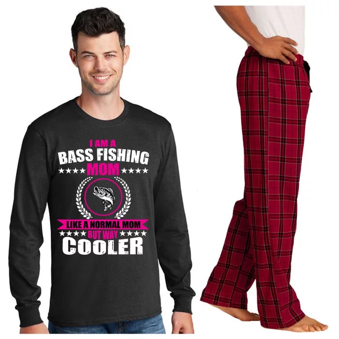 Funny Bass Fishing Mom Largemouth Bass Fish Gift Long Sleeve Pajama Set