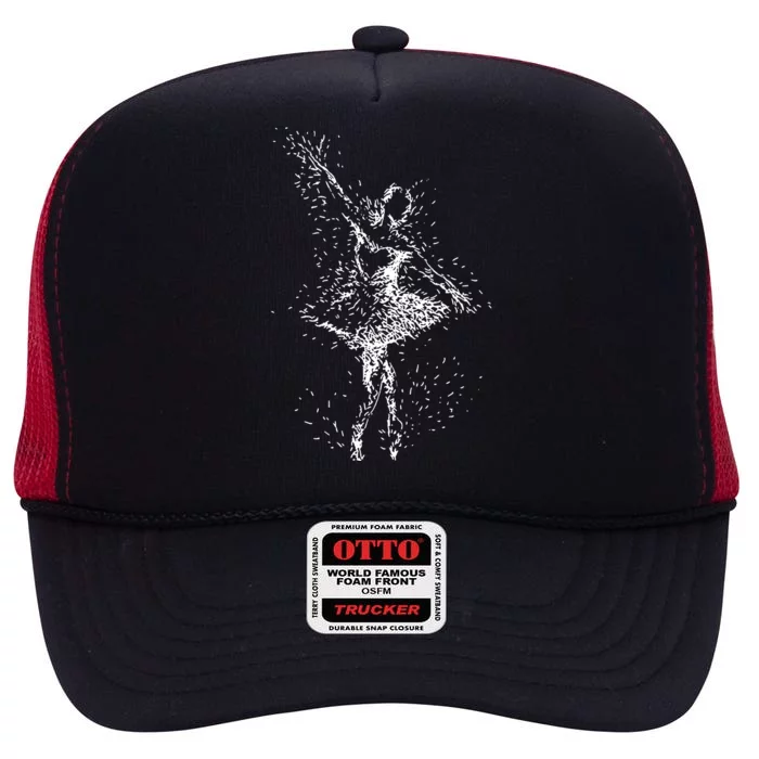 Fading Ballerina High Crown Mesh Trucker Hat