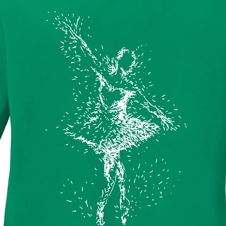 Fading Ballerina Ladies Long Sleeve Shirt