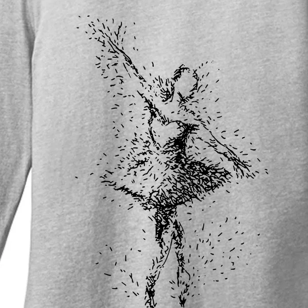 Fading Ballerina Womens CVC Long Sleeve Shirt