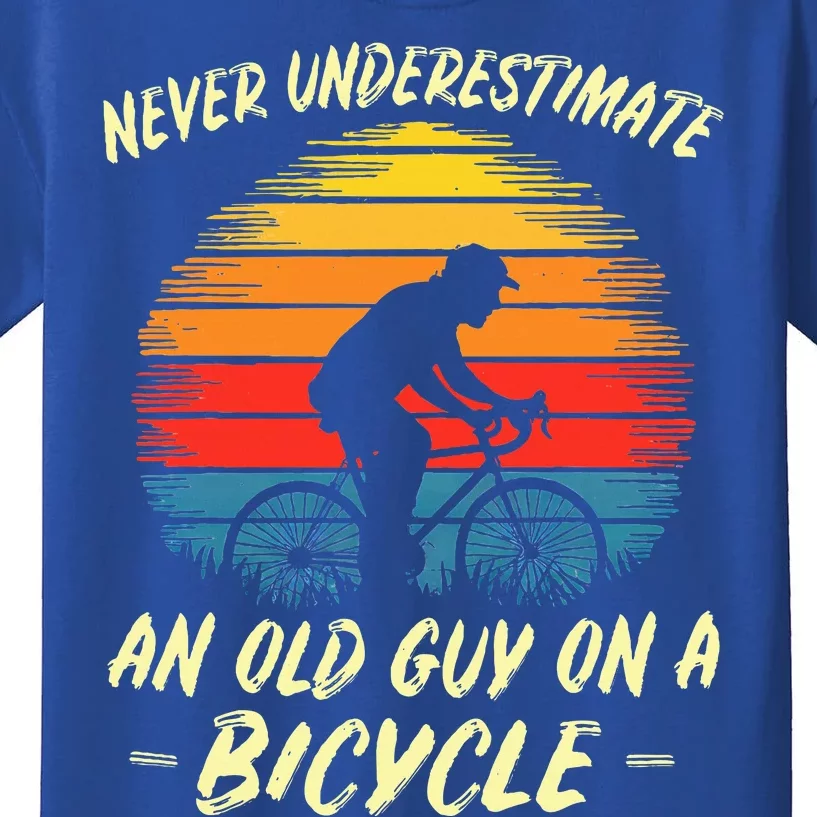 Funny Bicycle Fathersday Grandpa Outdoor Kids T-Shirt