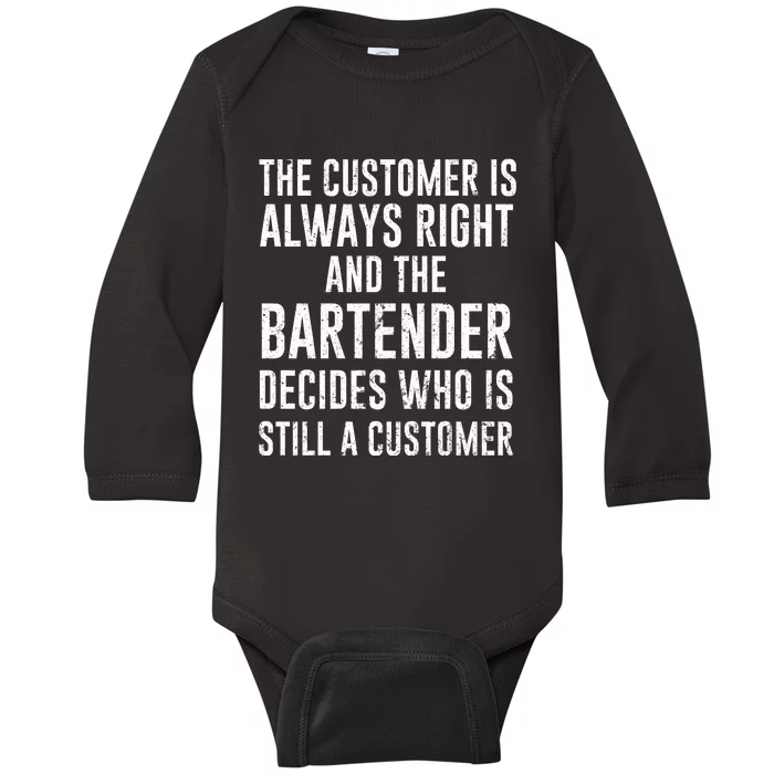 Funny Bartender Baby Long Sleeve Bodysuit