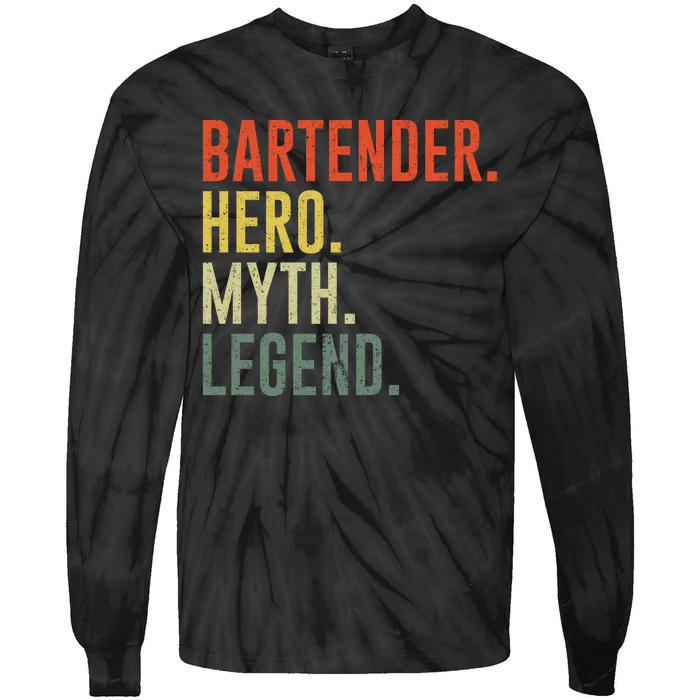 Funny Bartender Tie-Dye Long Sleeve Shirt