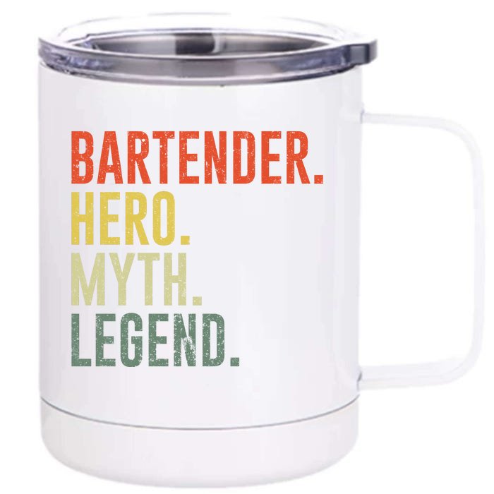 Funny Bartender Front & Back 12oz Stainless Steel Tumbler Cup