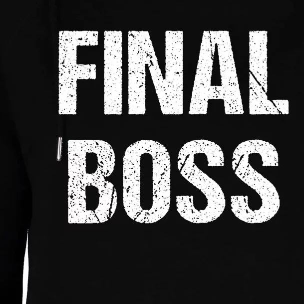 Final Boss Womens Funnel Neck Pullover Hood