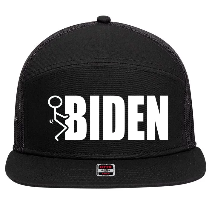 Fuck Biden 7 Panel Mesh Trucker Snapback Hat