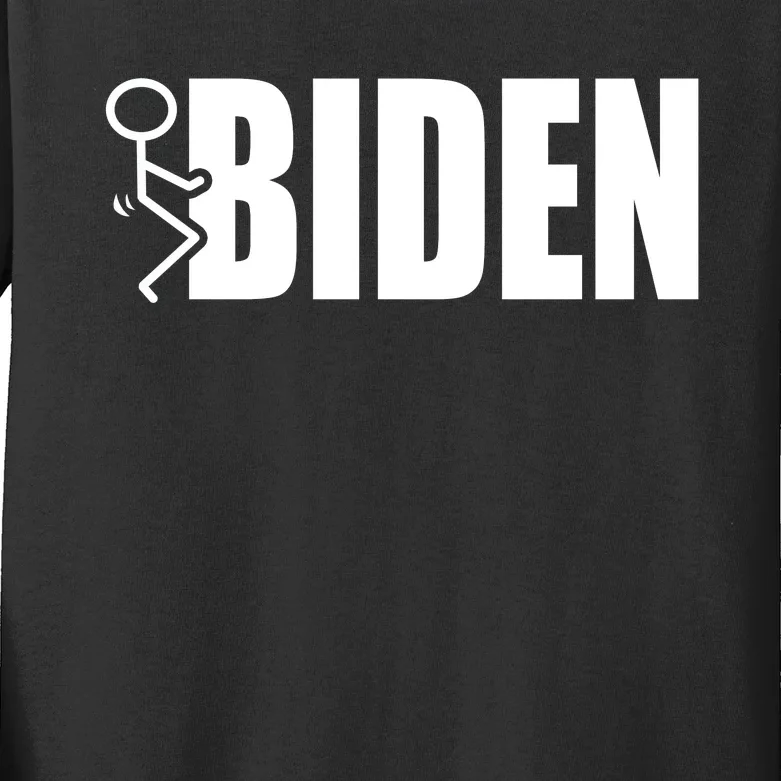 Fuck Biden Kids Long Sleeve Shirt