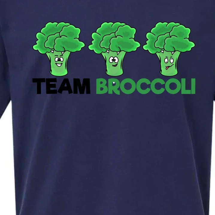 Funny Broccoli Funny Gift Lover Team Broccoli Vegetarian Broccoli Gift Sueded Cloud Jersey T-Shirt