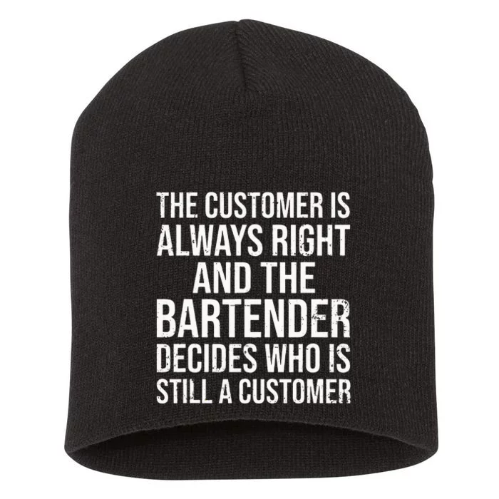 Funny Bartender Short Acrylic Beanie