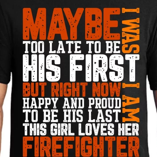 Firefighter Boyfriend Firefighter Husband Quote Funny Couple Valentine Slogan Pajama Set