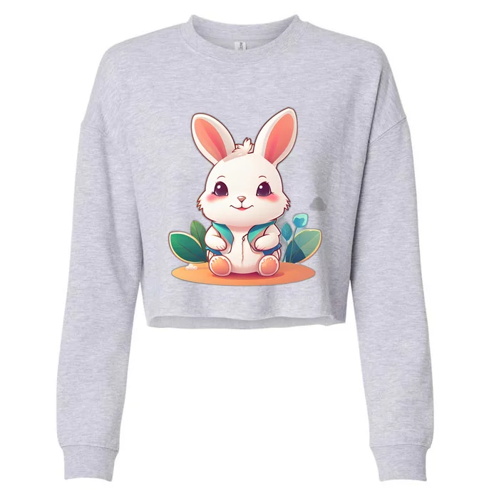 Funny Bunny Cropped Pullover Crew