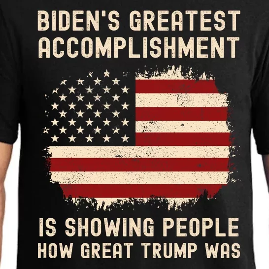 Funny Bidens Greatest Accomplishment Is Showing Trump 2024 Tees Pajama Set