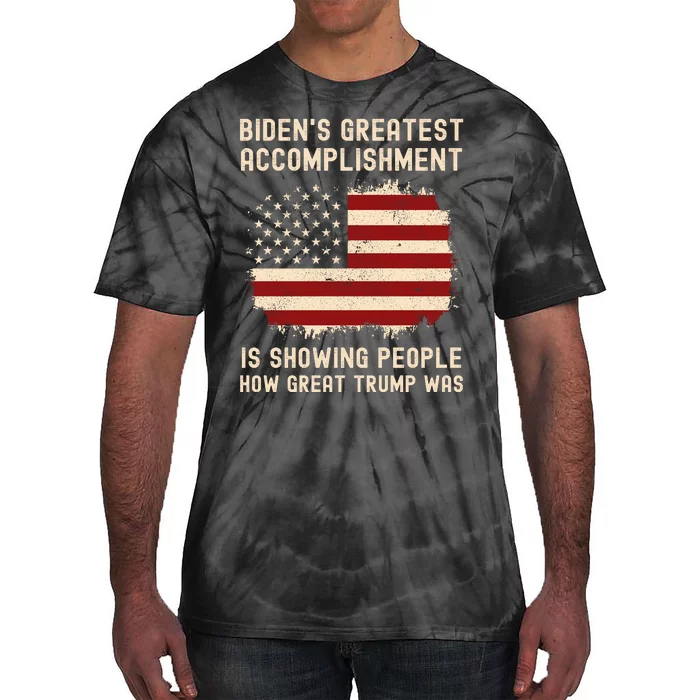 Funny Bidens Greatest Accomplishment Is Showing Trump 2024 Tees Tie-Dye T-Shirt