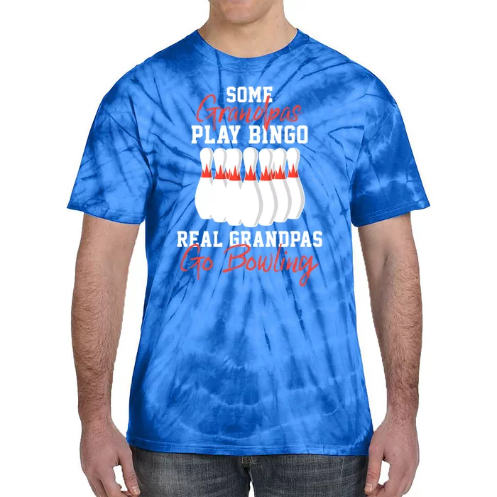 Funny Bowling Gift For Grandpa Or Dad Gift Tie-Dye T-Shirt