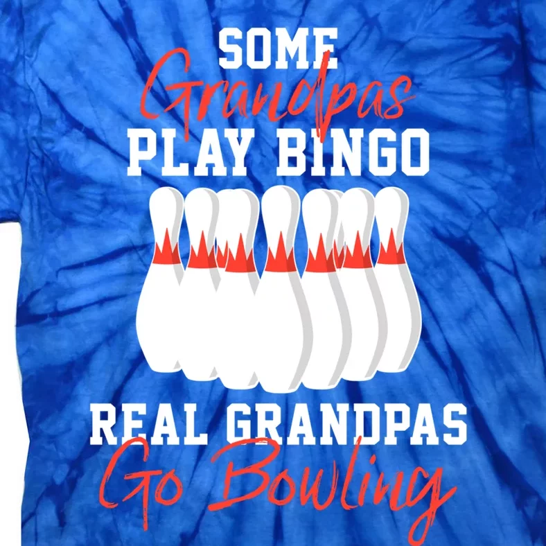 Funny Bowling Gift For Grandpa Or Dad Gift Tie-Dye T-Shirt