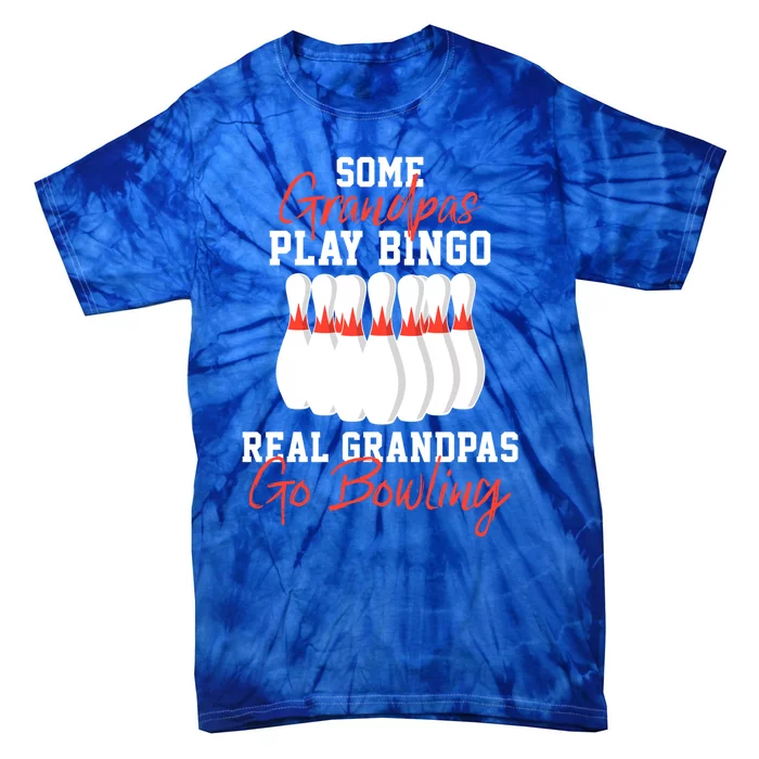 Funny Bowling Gift For Grandpa Or Dad Gift Tie-Dye T-Shirt