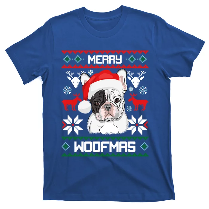 French Bulldog Gift For Merry Christmas Woofmas Frenchie Gift T-Shirt