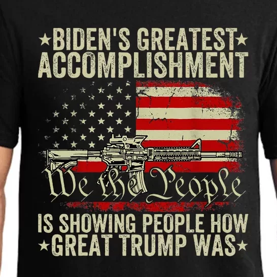 Funny BidenS Greatest Accomplishment Is Showing Trump 2024 Pajama Set