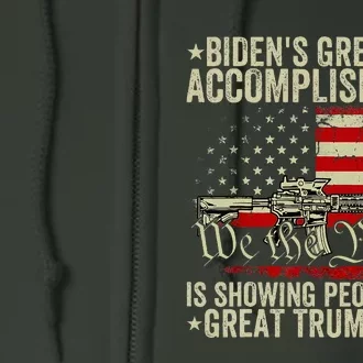 Funny BidenS Greatest Accomplishment Is Showing Trump 2024 Full Zip Hoodie