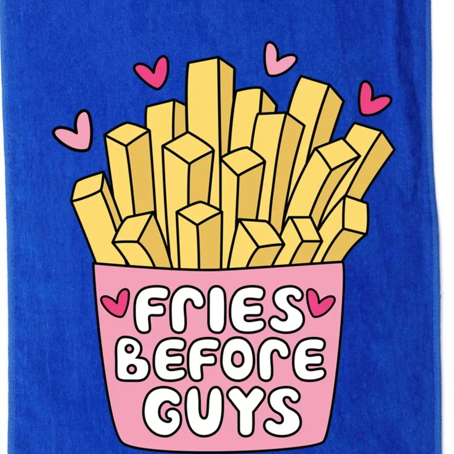 Fries Before Guys French Fires Lover Food Lover Valentines Gift Platinum Collection Golf Towel