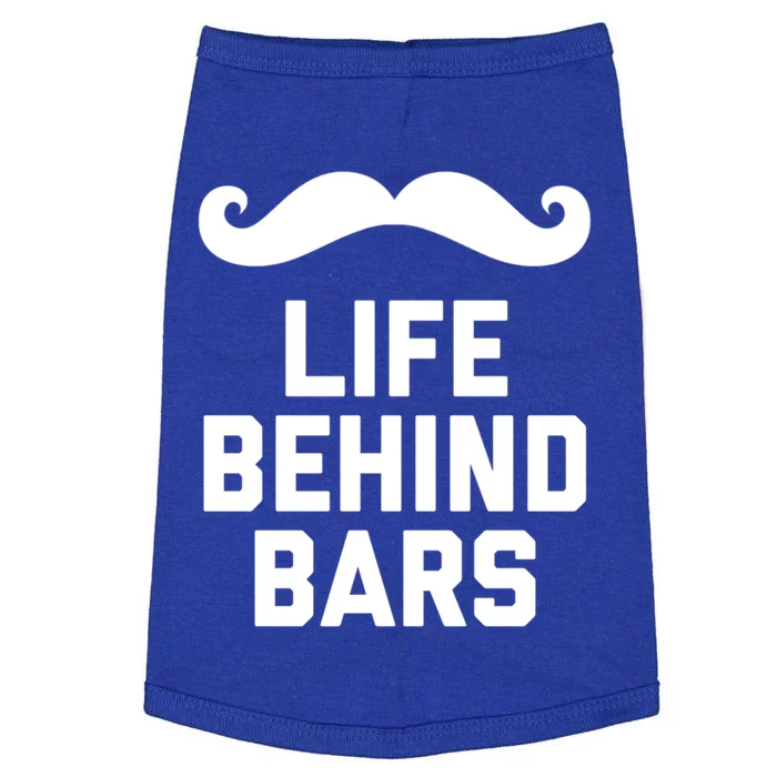 Funny Beard Gift Life Behind Bars Handlebar Mustache Gift Doggie Tank