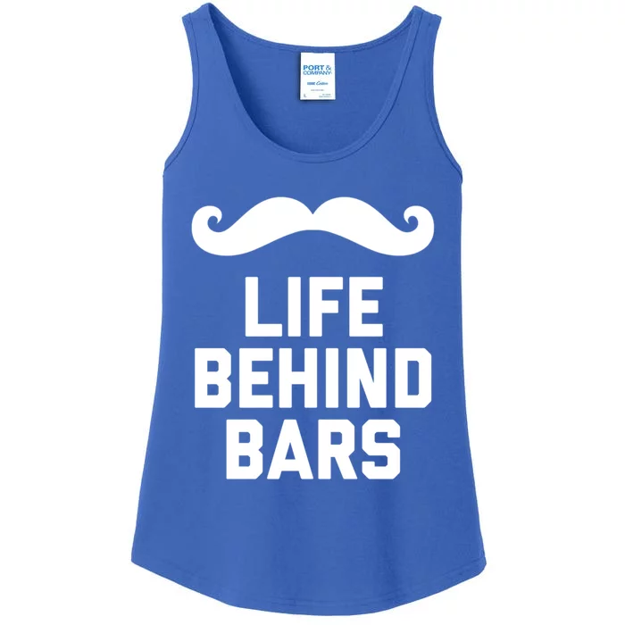 Funny Beard Gift Life Behind Bars Handlebar Mustache Gift Ladies Essential Tank