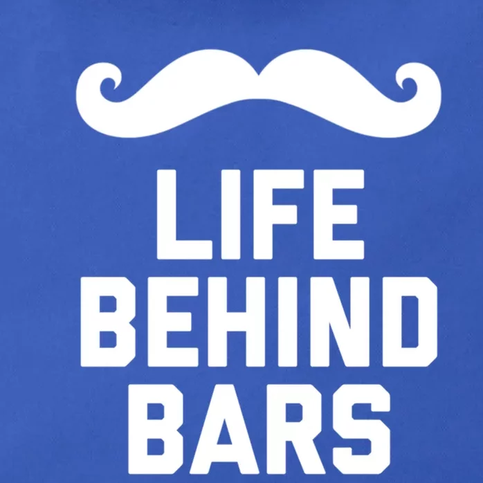 Funny Beard Gift Life Behind Bars Handlebar Mustache Gift Zip Tote Bag